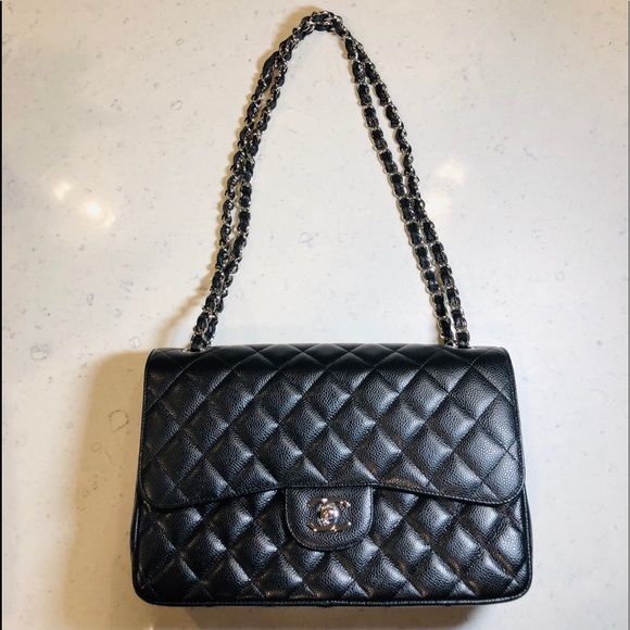 AUTHENTIC CHANEL CLASSIC JUMBO DOUBLE FLAP BAG - Picture 2 of 8